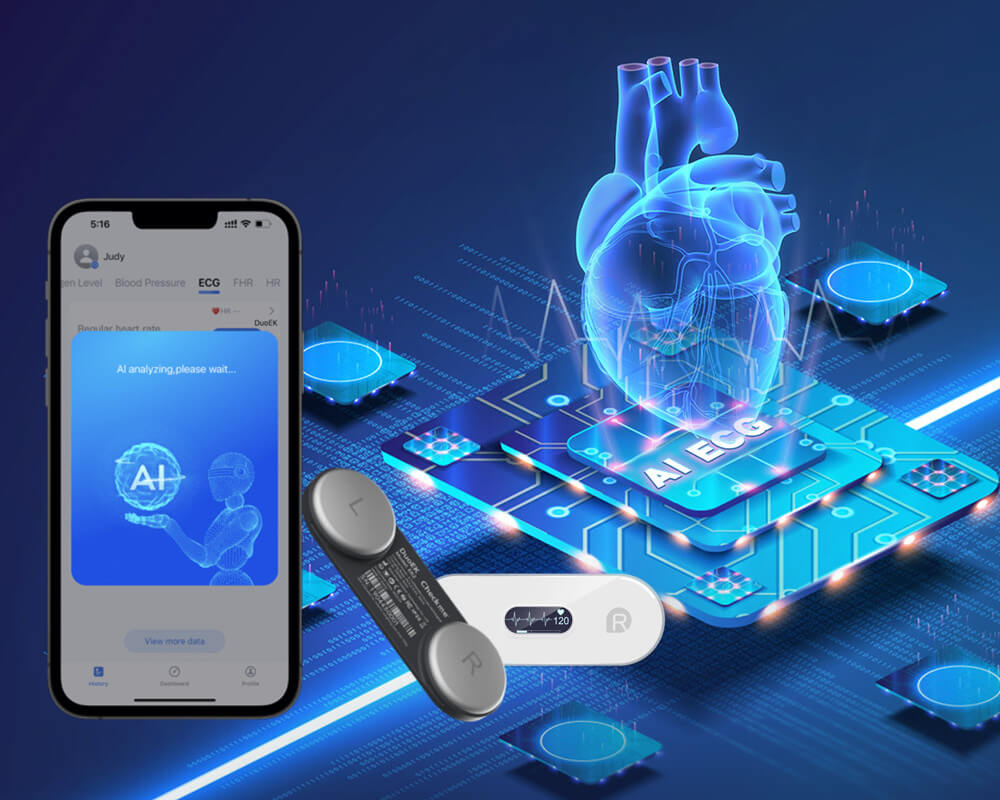 Wellue Portable Blood Pressure Monitor with EKG, Supporting AI  Interpretation via the Free App